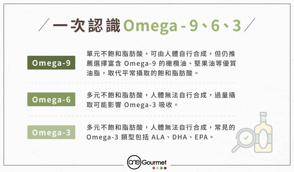 一次認識 Omega-9、6、3